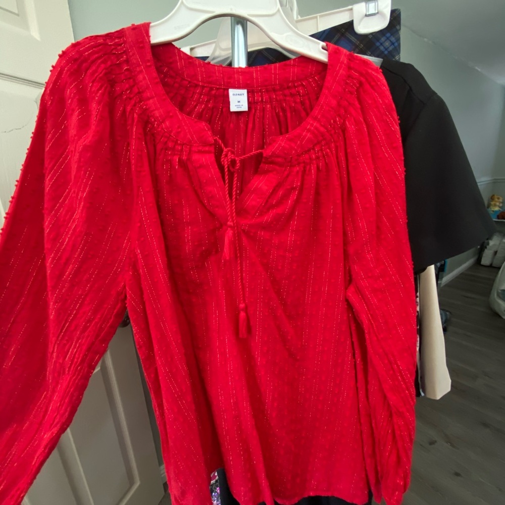 Red blouse